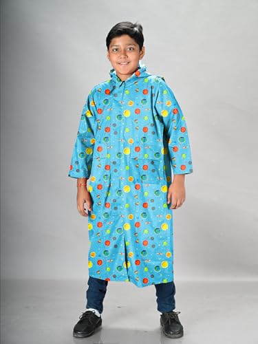 Image of LUX VENUS Boys Printed Raincoat with School Bag Cover
