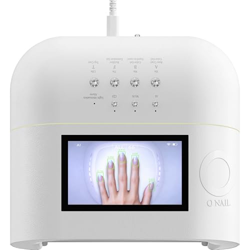 AI UV LED Nail Lamp for Gel Nails - O NAIL AI Smart Precision Scan Reduces UV Exposure, 109 LED Nail Dryer, 2X Fast Curing Light for Professional Salon & Home (Battery Not Included)