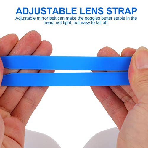 Amosfun 1 par Lentes de Espelho Óculos de Natação Óculos Com Anti Fog Proteção UV À Prova D' Água E