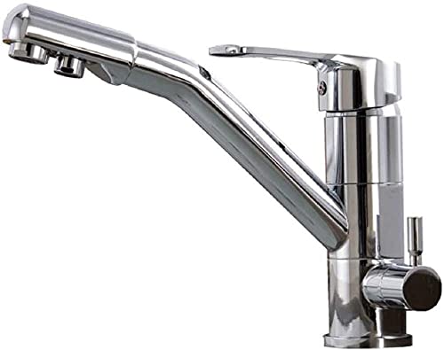 Mitigeur cuisine 3 en 1 rotatif 360 avec double levier pour eau potable
