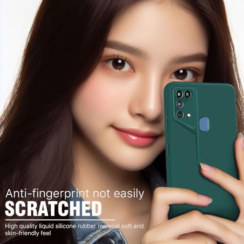 Image of WOW IMAGINE Slim Back Cover for Samsung Galaxy M31 Prime | M31 | F41 | Blade Series Ultra Thin Case with Lightweight Design | Camera Protection | Soft Matte Silicone Flexible Mobile Case - Green