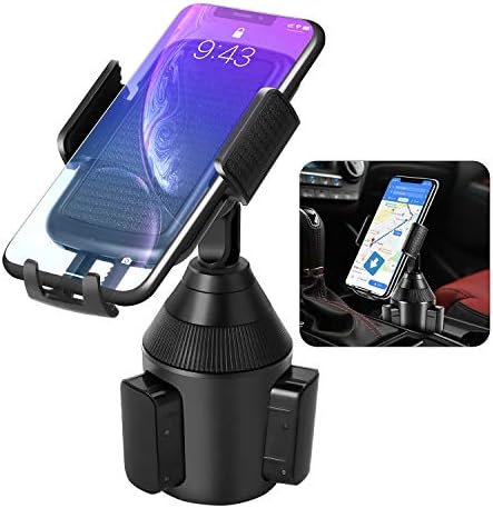 Car Cup Holder Phone Mount Adjustable Cup Phone Holder for Car Phone Mount Automobile Cradle Compatible with iPhone 13/12 MINI/Pro/11/XS Max/XR/X/8,Samsung Galaxy S20/S10/S9 All Smartphone