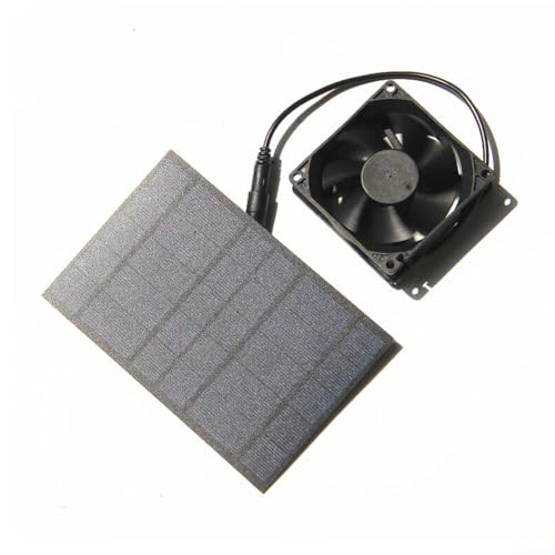 Ventilateur de ventilation solaire 2,5 W pour niches, serres et diverses utilisations extérieures avec panneau de 110 x 165 mm et câble de 30 cm