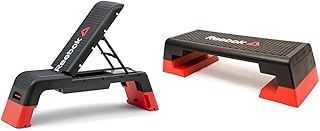 Reebok Deck Stepper Reclinabile Unisex Adulto, Nero, Taglia Unica & Stepper - Nero/Rosso
