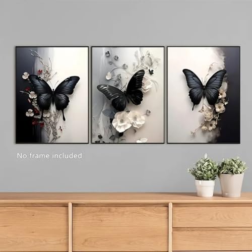 Peinture florale salon et cuisine tableau triptyque grand format