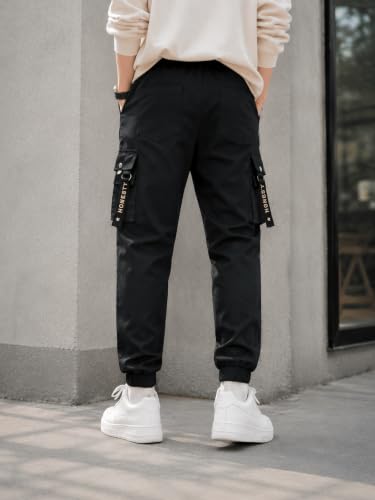 Image of Boy Cotton Cargo Pant | Multi-Pocket Relaxed Fit Utility Trousers for Boy | Casual Cargo Lower with Elastic Hem (1005)