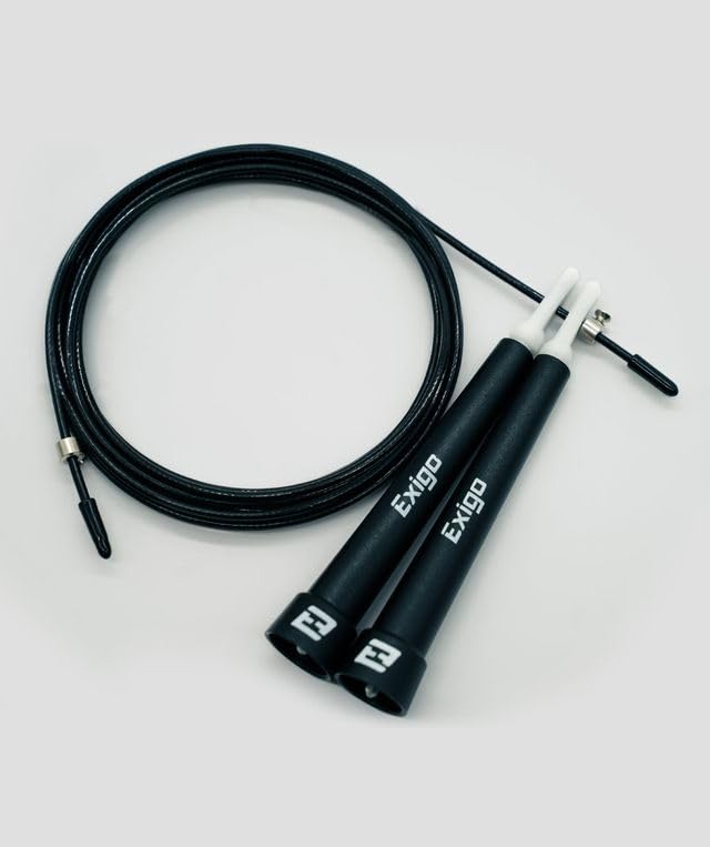 Corde à sauter réglable Exigo Stealth pour XFit et entraînement de vitesse individuel