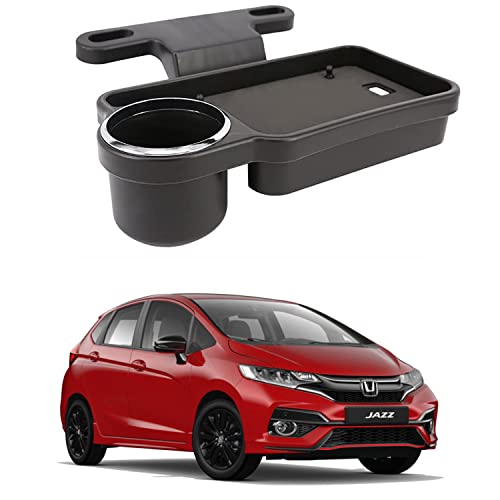 Image of Oshotto (FT-04) Foldable Car Auto Headrest Rear Back Seat Table Drink Food Cup Tray Holder Compatible with Honda Jazz - Black