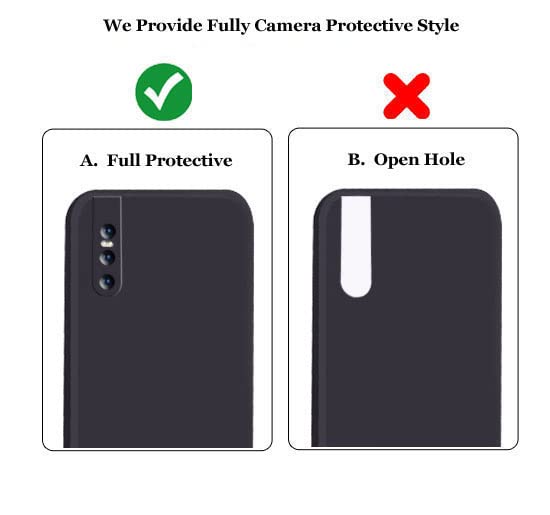 Image of A rtistque Liquid TPU Silicone Matte Shockproof Flexible with Camera Protection Soft Back Cover Case for Vivo V15 Pro - Black