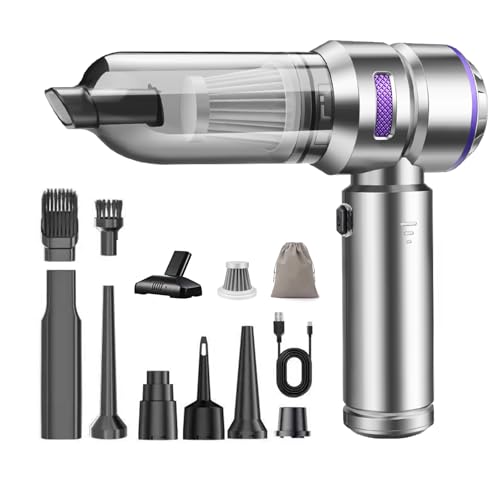 CHOLANG Handheld Vacuum Cleaner Cordless,22000PA 4-in-1 Car Vacuum Cleaner with Brushless Motor Built-in 6000mAh Battery Type C Air Duster & Air Blower & Pump for Car,Office and Home Cleaning