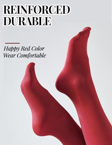 Image of 7 Colors 2 Pairs Women's 40 Denier Semi Opaque Tights, Nylon Black Tights for Women