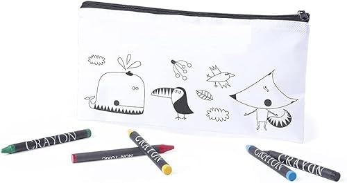 20 Estuches para colorear con 5 ceras de colores, Regalos infantiles para cumpleaños de niños o niñas, detalles para a los peques en bodas, comuniones, colegios etc (20)