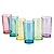 20-ounce Acrylic Glasses Plastic Tumbler, set of 6 Multicolor - Hammered Style, Dishwasher Safe, BPA Free