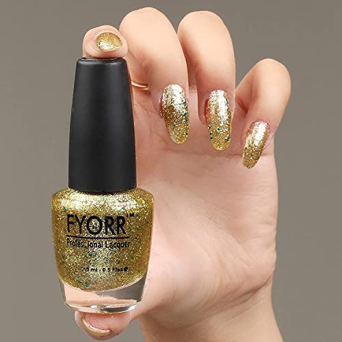 Image of Golden Sky Professional Nail Polish | Long Lasting, Quick Dry, Chip Resistant, High Shine Nail Paint | Smooth & Easy Application, Vibrant Trendy Shades for Women & Girls Party Daily Use 15ml