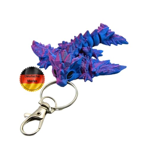 KEYSPACE Beweglicher Schlüsselanhänger Drache 3D - 3D Druck