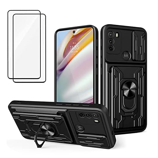 Capa para Motorola Moto Edge 30 com cobertura para câmera e suporte para suporte de câmera Militar Grau de proteção à prova de choque com suporte magnético para carro para Motorola Moto Edge 30 (preto)