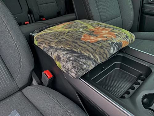 Auto Console Covers- Fits The The Ram 1500, 2500, 3500 2019-2024 (All Makes And Models With 5 Passenger Seating) Center Console Armrest Cover Fleece - Mossy Oak #TOP2