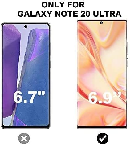 [2+2 Pack] Galaxy Note 20 Ultra Screen Protector Include 2 Pack Tempered Glass Screen Protector + 2 Pack Tempered Glass Camera Lens Protector,HD Clear,Anti-Fingerprint for Galaxy Note 20 Ultra 5G