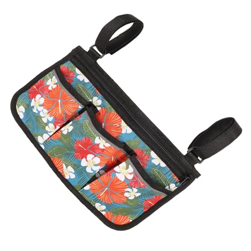 OFFIGAM 車椅子用サイドバッグ ストラップ付きオックスフォード製 軽量収納ポーチ 高齢者ウォーカーアクセサリー 多機能掛け袋 食品 携帯収