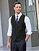 COOFANDY Men's Business Suit Vest,Slim Fit Formal Skinny Wedding Waistcoat,Black,XX-Large