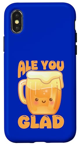 Ale You Glad Beer Lover Funny Pun ���j�� �X�}�z�P�[�X iPhone X/XS �p