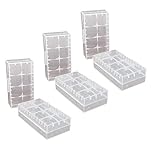 GTIWUNG 6 Pcs 18650/18350/CR123A/17670 Cell Battery Storage Case Holder Box, Plastic Battery Case for Batteries and Rechargeable Batteries, Clear Color