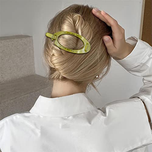 Aswewamt 6 Pcs French Oval Hair Barrette Clip Plastic Bun Ponytail Holder Strong Hold Grip Hair Clips Closure Hairpin No Metal Hair Accessories For Women Girls thumb #3
