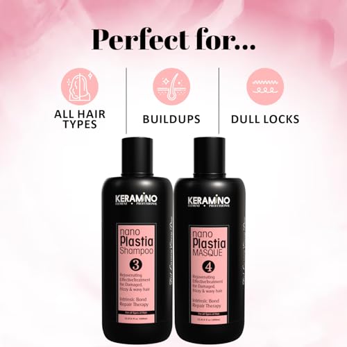 Image of Nano Plastia Shampoo & Mask Set, Sulfate Free Color Safe Duo for Nano Plastia Treated Hair, Advanced Repair, Frizz Control, Smoothness & Mirror Like Shine Post Treatment Care (1000 ML Combo)