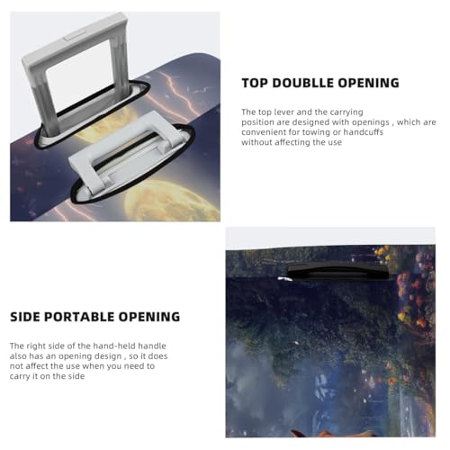 Fantasy Horse Forest Stretchable Luggage Covers for Suitcase TSA Approved, Dust Proof and Scratch Resistant Travel Luggage Protector for Carry On (22-24 in)4