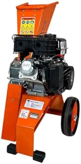 Forest Master FM6DDES-MUL 6HP Petrol Wood Chipper & Garden Shredder with Electric Start – Self-Feeding Mulcher Chips Branches Up to 50mm – Ideal for All Green Garden Waste
