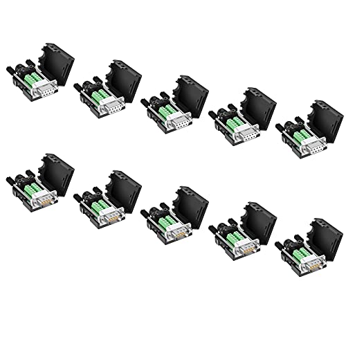 Connecteur DB9 sans soudure mâle et femelle RS232 avec boîtier complet pour terminal 9 broches