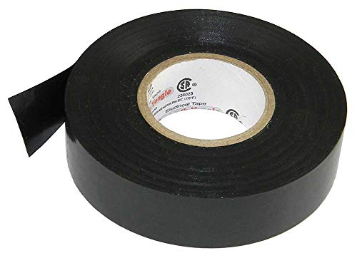 TEXNiTE Professional 3/4” (W) x 60 Feet (L) Electrical Tape Grade UL Listed Black Color PVC with Durable Rubber Based Adhesive, Rated up to 600 Volts and 176 °F - Dimensions: 3/4” (W) x 60 Feet (L)