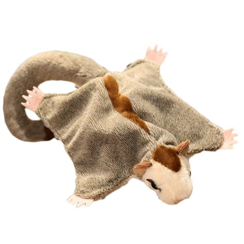 Sugar Glider Plance - Juguete de peluche magnético suave | Linda de ardilla voladora realista para guarderías, adolescentes, adolescentes | Companion abrazo para dormitorio