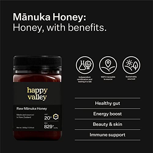 Happy Valley UMF 20+ Manuka Honing (MGO 829+), 250g (8.8oz) - Image 5