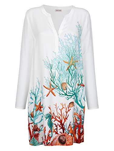 Alba Moda Strandkleid Erwachsene-Weiblich Comfort Fit Weiß 38