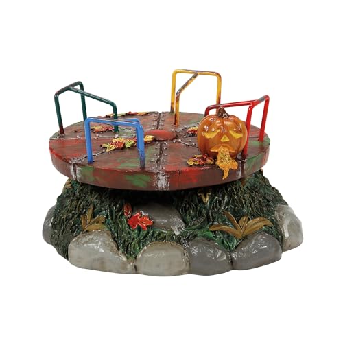 Department 56 Village Collection Accessories Halloween Scary-Go-Round Animated Figurine, 2.7 Inch, Multicolor