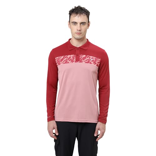 Image of TECHNOSPORT Men's 100% Polyester Slim Fit T-Shirt - (P710 P ) Pack of 1