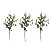 HLTER Artificial Olive Branches, 3Pcs 14Inch Fake Greenery Branches with Fruits Olive Stems Plant Silk Plants Eucalyptus Branch Olive Leaves Decor for Home Wedding Decorations