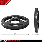 JFIT Olympic 2 Inch Grip Plates and Bumper Plates for Barbell - Single Weights or Sets of 2 (Muliple Weights) - Image 2