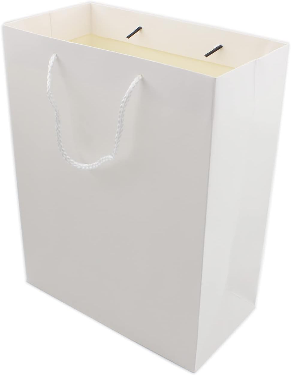 Kraft Paper Bags, 20pcs White Kraft Paper Gift Bags with Soft Cloth Handles, SAFYY Heavy Duty Kraft Bags, Party Bags, Handle Bags,Goody Bag,Wedding Bag,Retail Bags,Shopping Bags,Favor Bags,Bulk Bags (30x10x40cm/11.8x3.9x15.7'')