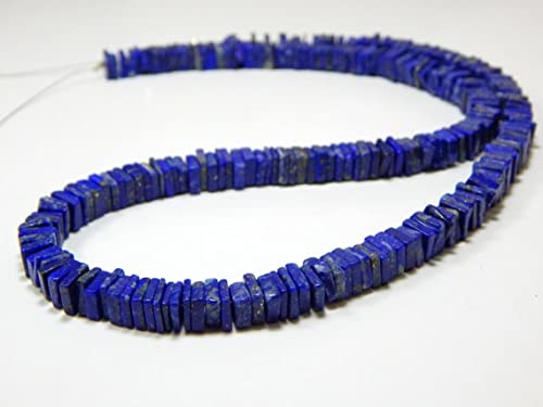 Perles lapis lazuli heishi 6x5mm en pierre naturelle pour fabrication de collier et bracelet diy
