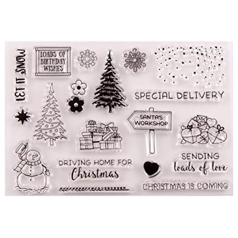 Christmas Tree Snowman Silicone Clear Stamp Diy Scrapbook Embossing Album Decor Craft Art Cover