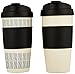 Copco 5237160 Reusable, Insulated Double Wall Travel Mugs 16-ounce White/Black , 2 Count ( Pack of 1)