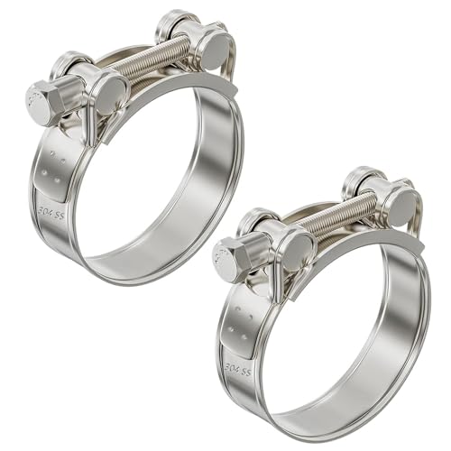 Edelstahl Auspuffschelle 40-43mm Schlauchschellen 2stk Gelenkbolzen Auspuffrohr Klemme Stark und Robust Gelenkbolzenschelle Passend für Motorrad-Ablassventil (2, 40-43mm) Edelstahl Auspuffschelle 40-43mm Schlauchschellen 2stk Gelenkbolzen Auspuffrohr Klemme Stark und Robust Gelenkbolzenschelle Passend für Motorrad-Ablassventil (2, 40-43mm)