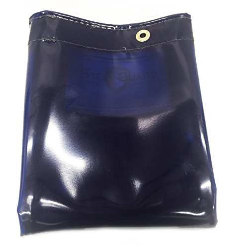 Steel Guard Safety Welding Curtain - H- 6' x W- 6' - See-Thru 14 mil Blue Transparent Welding Curtain, WCE TB6x6