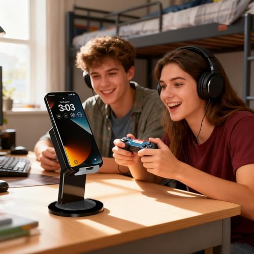 Enceinte à induction sans fil stéréo avec support téléphone portable anti-dérapant
