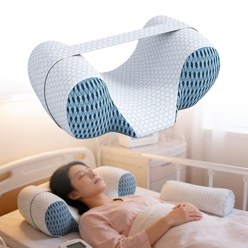 KESOTO Almohada para Dormir de Pecho, Antiarrugas, Mantiene La Cabeza Recta, Ergonómica, Soporte para El Cuello, para Camas, Mujeres Y, Correa Azul 250cm, Individual - imagen 6