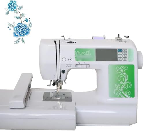 Macchina da ricamo automatica, touch screen LCD, 67 punti, 72 disegni, 10 lingue, filettatura senza sforzo per la decorazione domestica