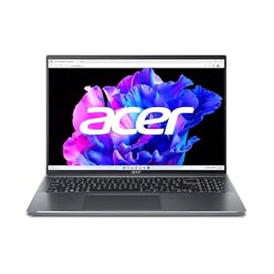 Acer Swift Go 16 – Laptop delgada y ligera, pantalla de 16 pulgadas, 1920 x 1200, 100% sRGB 400nit, Intel Core i5-1335U, gráficos Intel Iris Xe, 8 GB LPDDR5, SSD de 512 GB Gen 4, Intel WiFi 6E AX211,