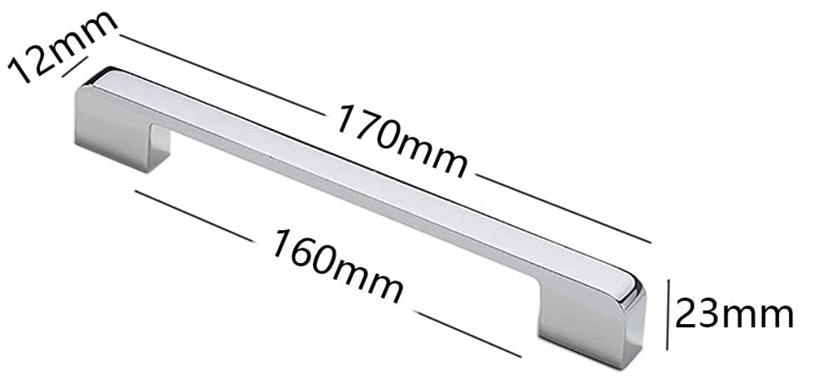TOP-VIGOR Kitchen Cabinet Door Handle Polished Drawer Pull Handle T Bar Furniture Cupboard Handles Hole Center 160mm - Image 2
